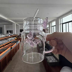 Butterfly Glass Cup