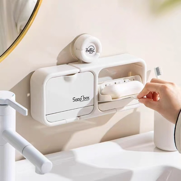 Wall-Mounted Flip Soap Box