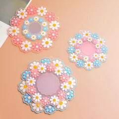 Flower Design Silicone Coasters