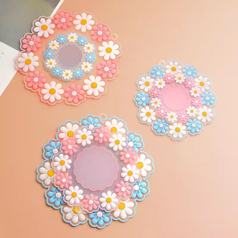 Flower Design Silicone Coasters