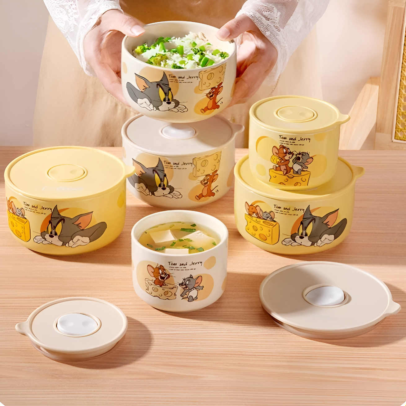 Tom & Jerry Containers Set – Lightweight yet sturdy containers