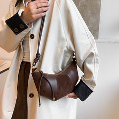 Dual Texture Crescent Bag