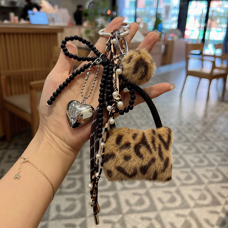 Leopard Print Keychain