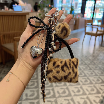 Leopard Print Keychain