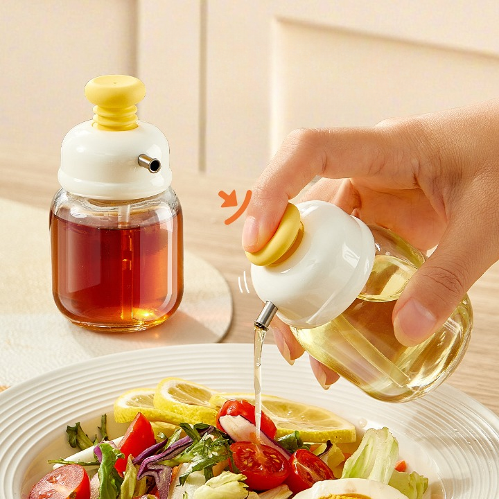 Press-type Glass Oil Bottle