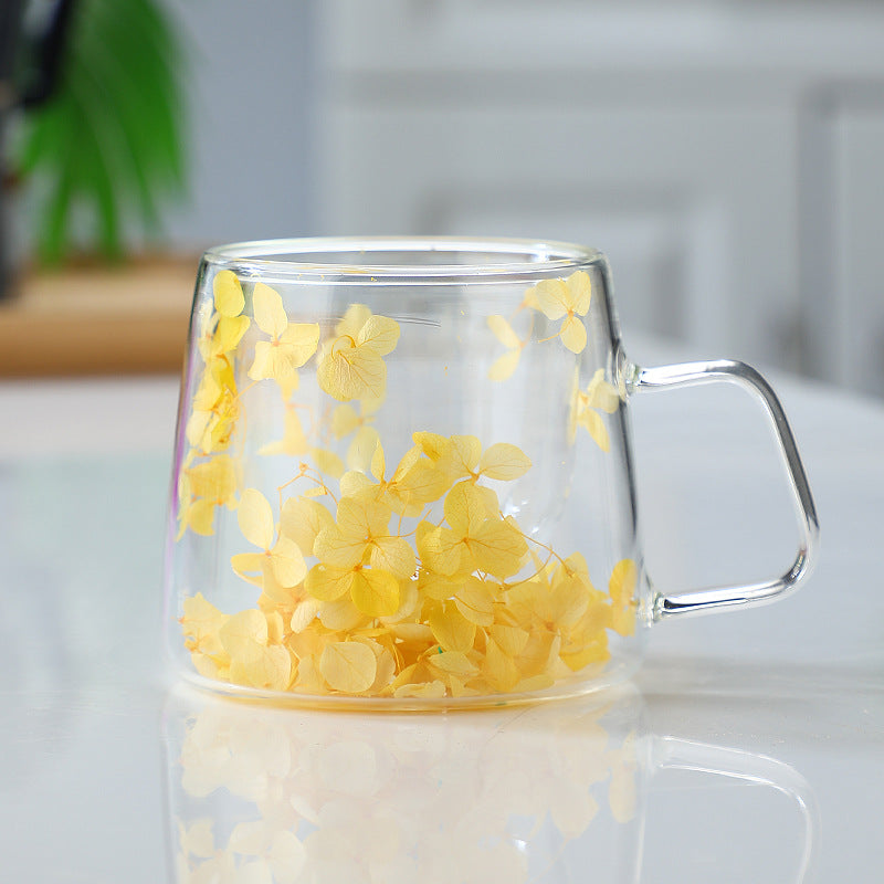 Floral Glass Mug