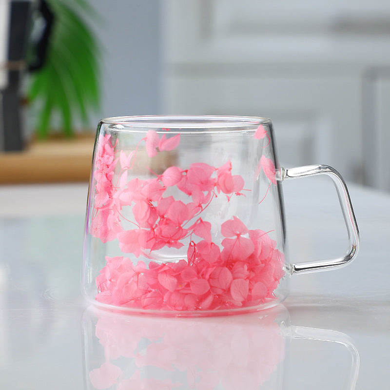 Floral Glass Mug