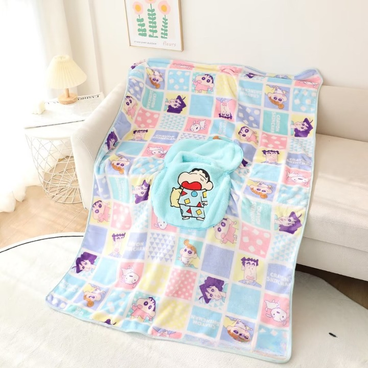 Shinchan Portable Strap Blanket – Perfect for Naps Anytime, Anywhere