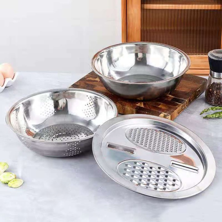 Multifunctional Steel Bowl Set – Premium Stainless Steel Build