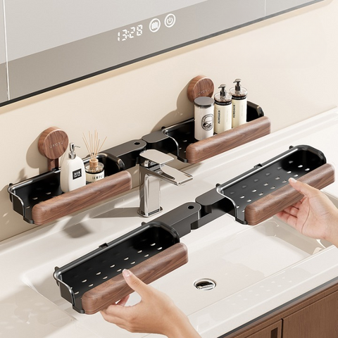 Wooden Bathroom Storage Rack