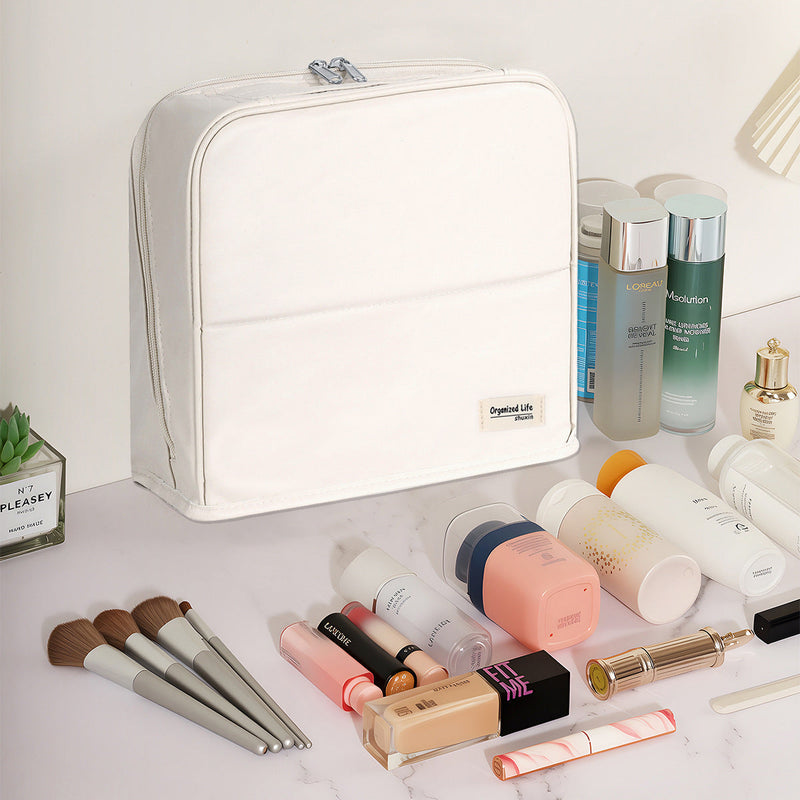 Cosmetic Organizer Bag With Mirror