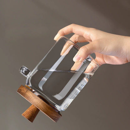 Glass Jar With Wooden Spoon(600 ML)