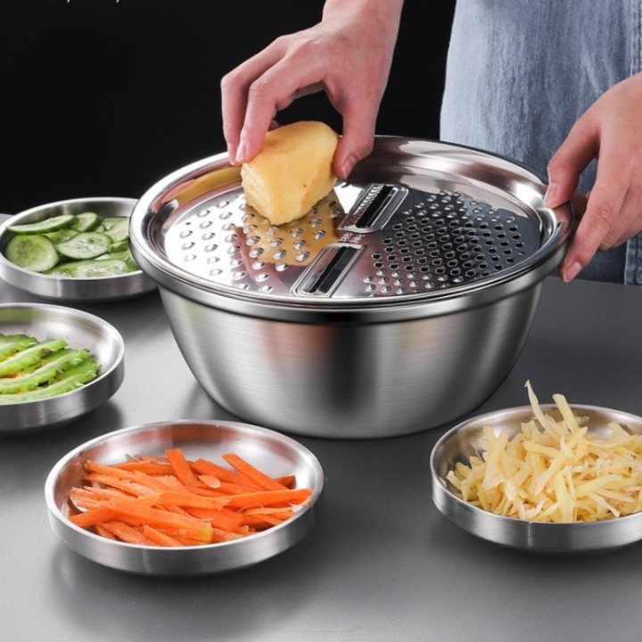 Multifunctional Steel Bowl Set – Multi-Purpose for Every Task