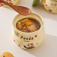 Cute Ceramic Food Pot with Lid
