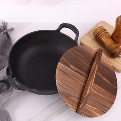 Non-Stick Cooking Pot with Wooden Lid