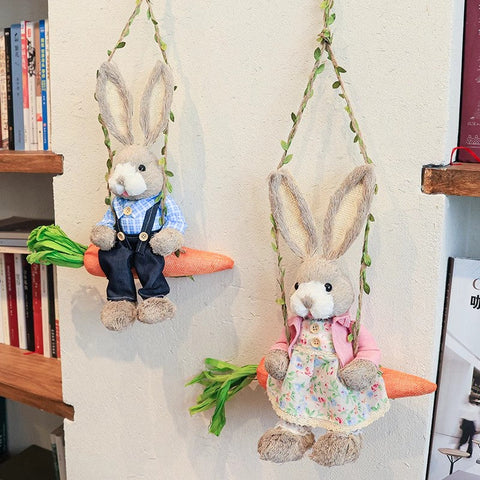 Easter Bunny Swing Ornament
