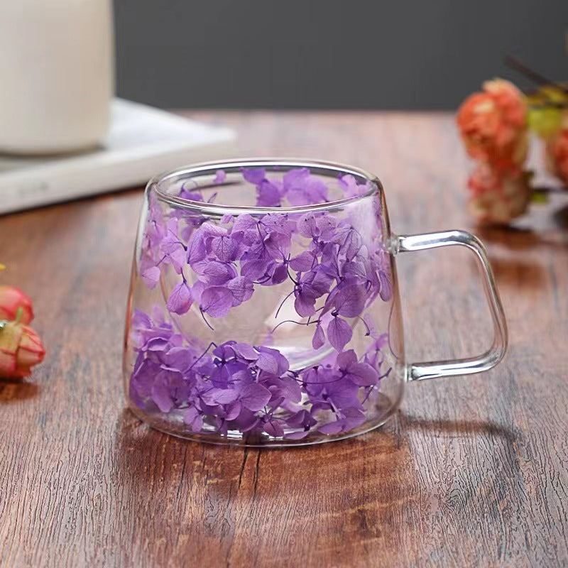 Floral Glass Mug