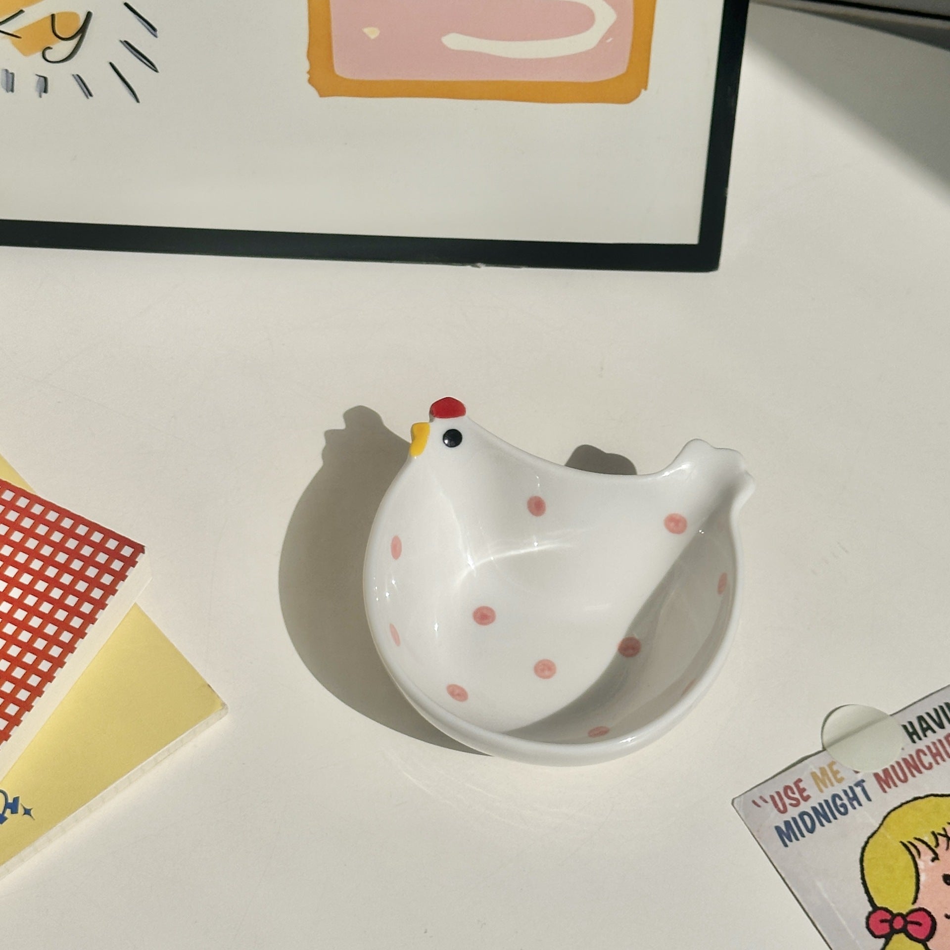 Hen-Shaped Ceramic Dip Bowls – Perfect for Sauces & Dips