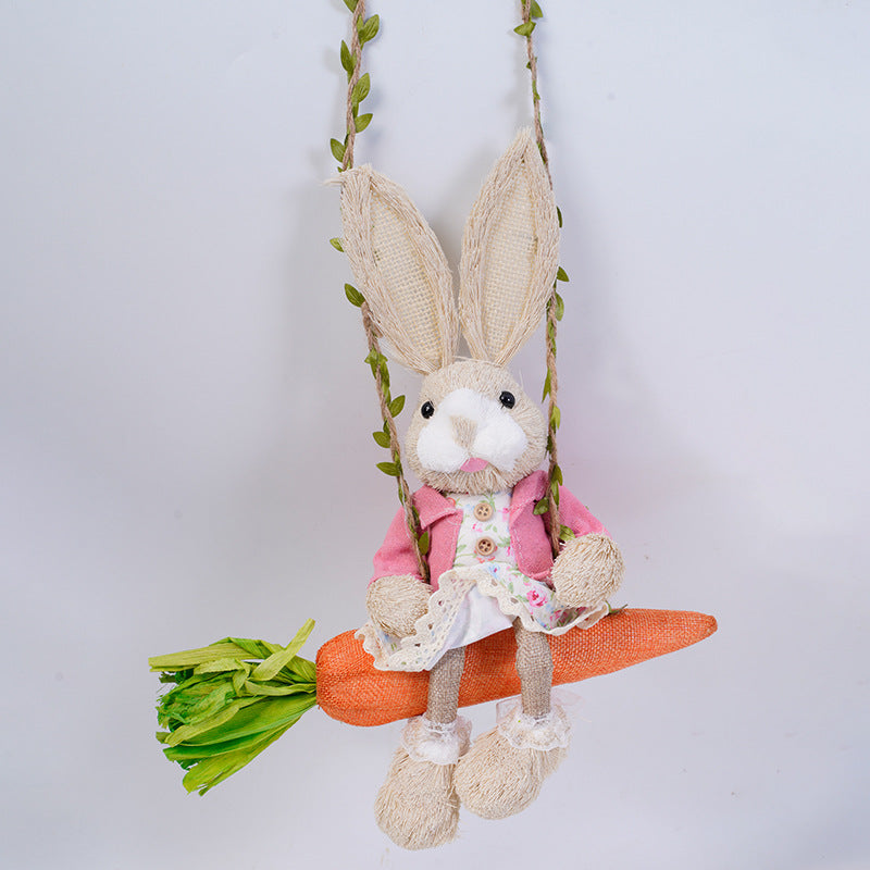 Easter Bunny Swing Ornament