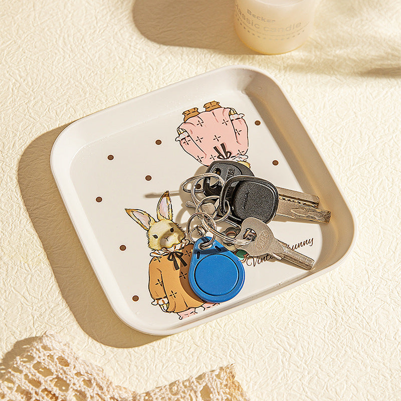 Vintage Bunny Square Plates