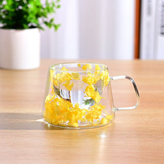 Floral Glass Mug