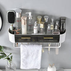 Bathroom Storage Shelf With Towel Rack