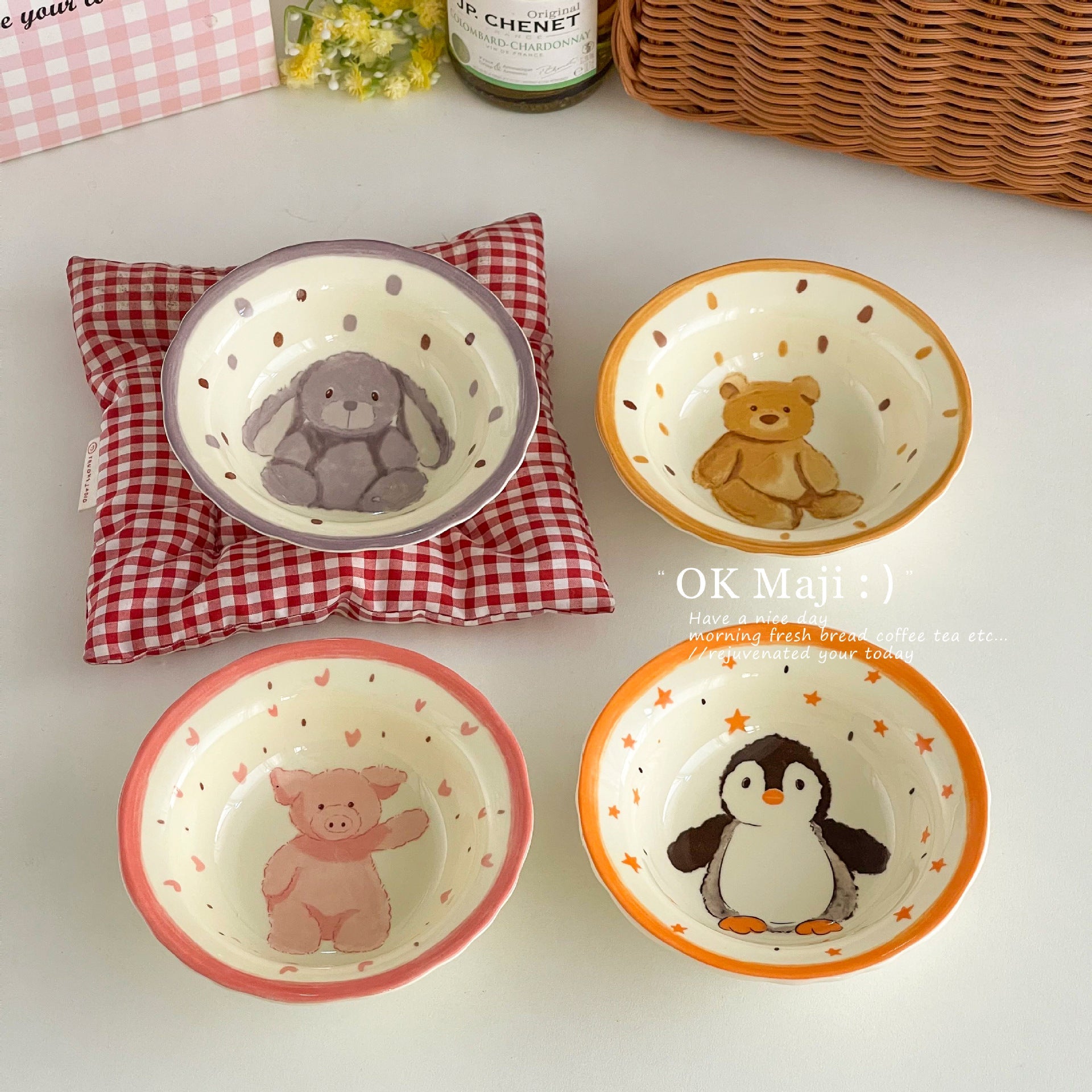 Cute Animal Ceramic Bowls – Easy to Clean & Maintain