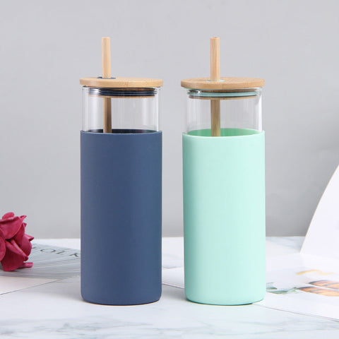 Bamboo Lid Glass Tumbler