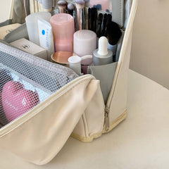 Cosmetic Organizer Bag With Mirror