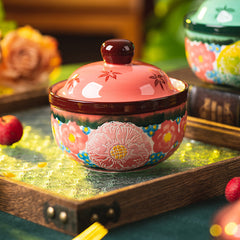 Floral Ceramic Steaming Casserole