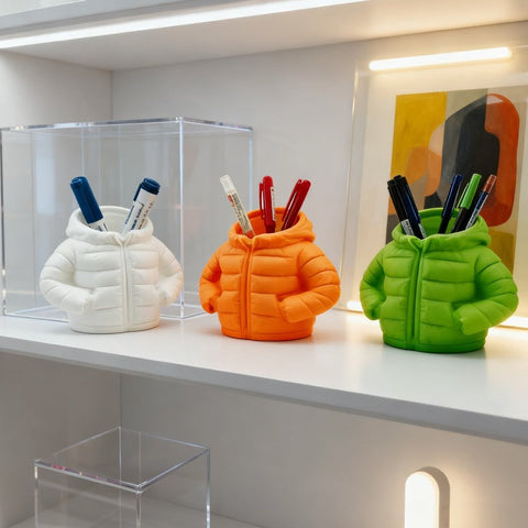 Puffer Jacket Pen Holder