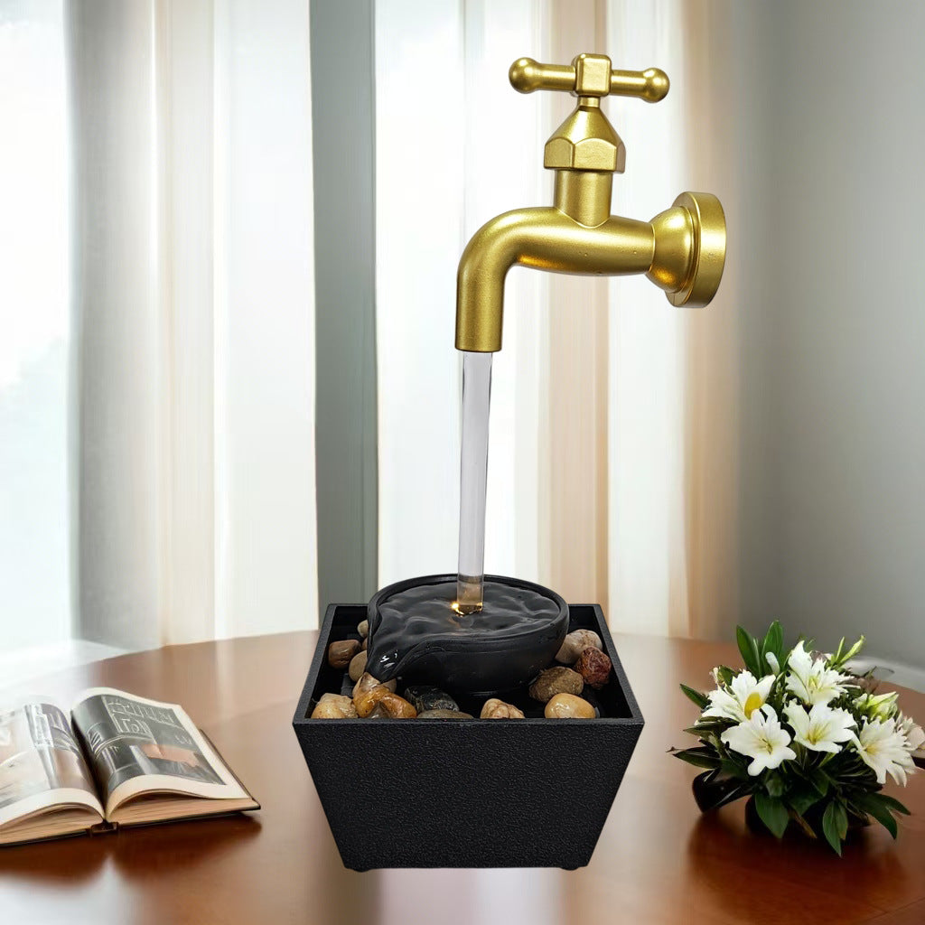 Golden Faucet Fountain – High-Quality Material