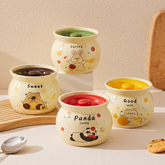 Cute Ceramic Food Pot with Lid