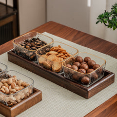 Divided Wooden Dry Fruit Tray