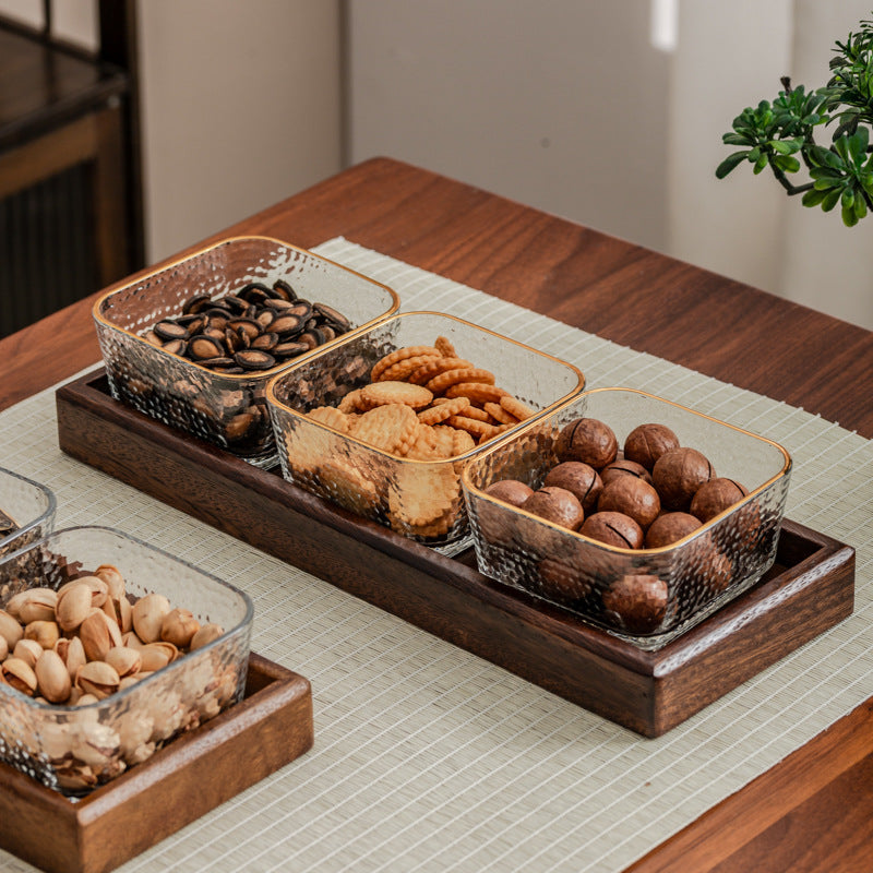 Divided Wooden Dry Fruit Tray