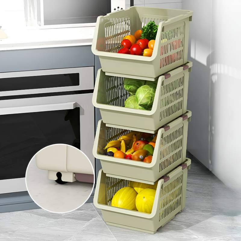 Stackable Storage Basket Rack