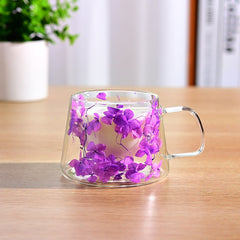 Floral Glass Mug
