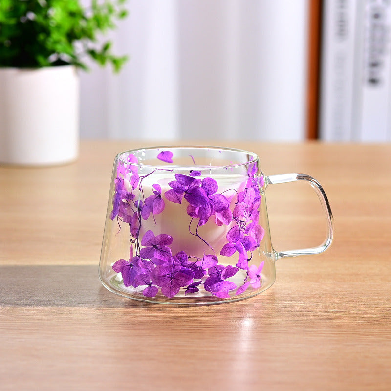 Floral Glass Mug