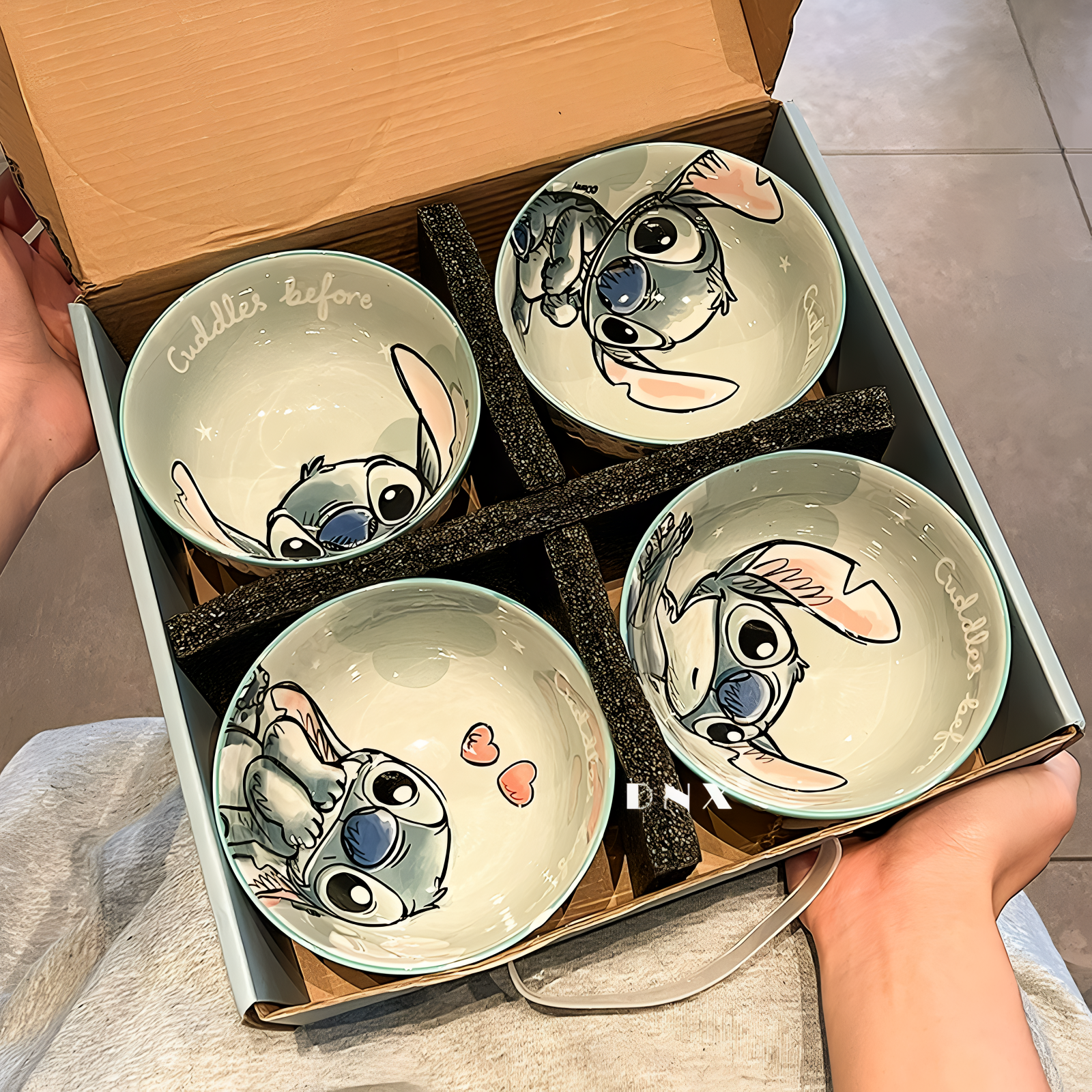 Disney Stitch Bowl Set – Durable Ceramic Material