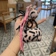 Leopard Print Keychain