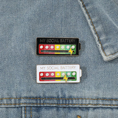 Social Battery Pin (Pack of 2)