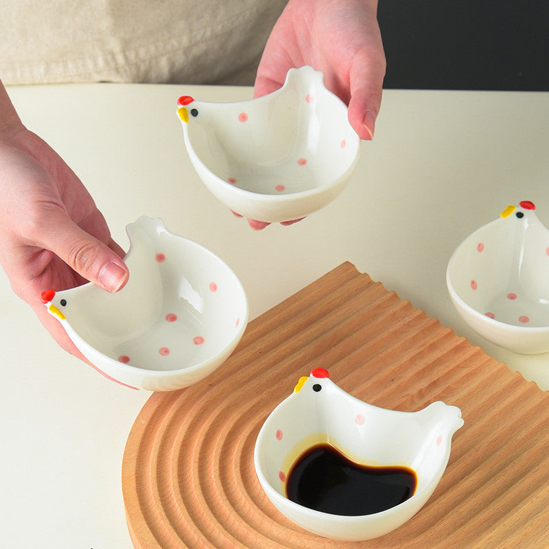 Hen-Shaped Ceramic Dip Bowls – Adorable Hen Design