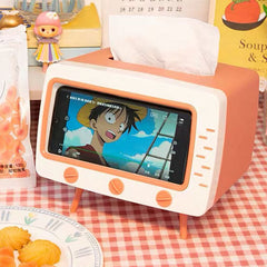 TV Style Phone Holder Tissue Box