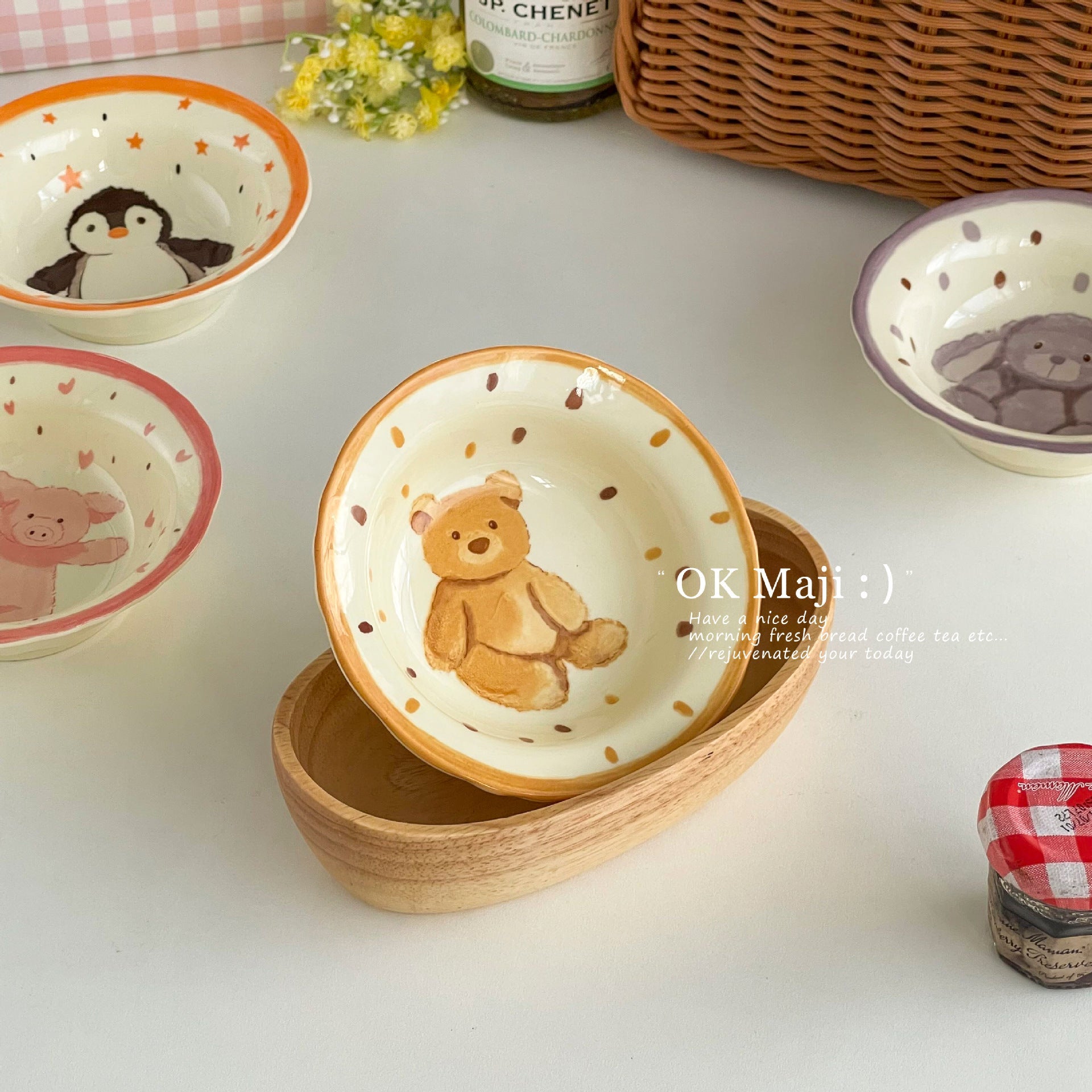 Cute Animal Ceramic Bowls – Kawaii & Aesthetic Design