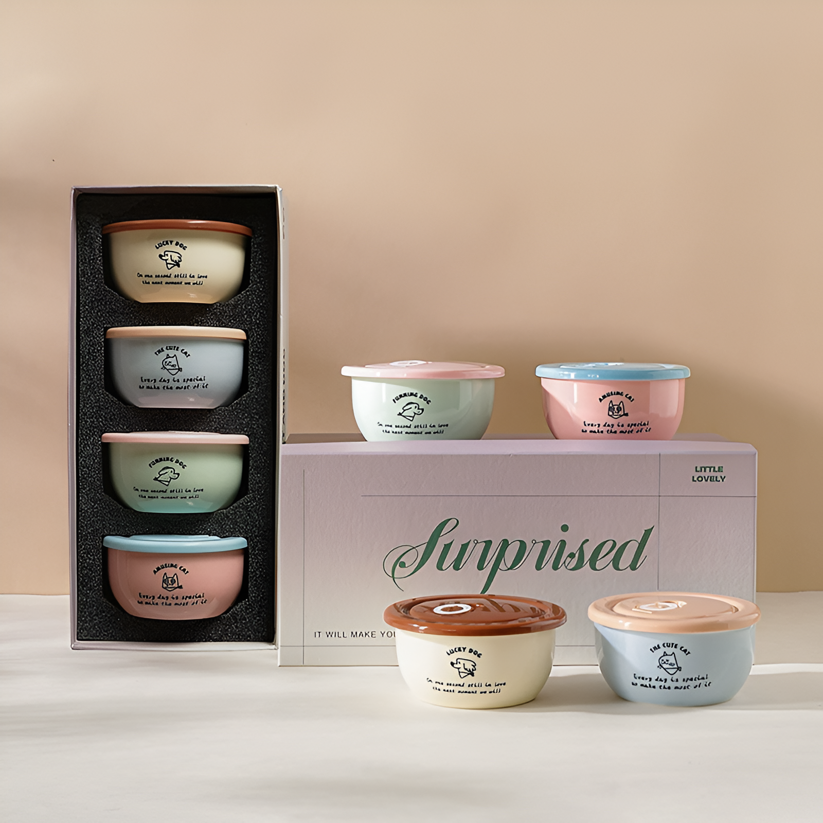 Cartoon Ceramic Bowl Set – Multi-Purpose Bowls