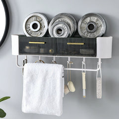 Bathroom Storage Shelf With Towel Rack