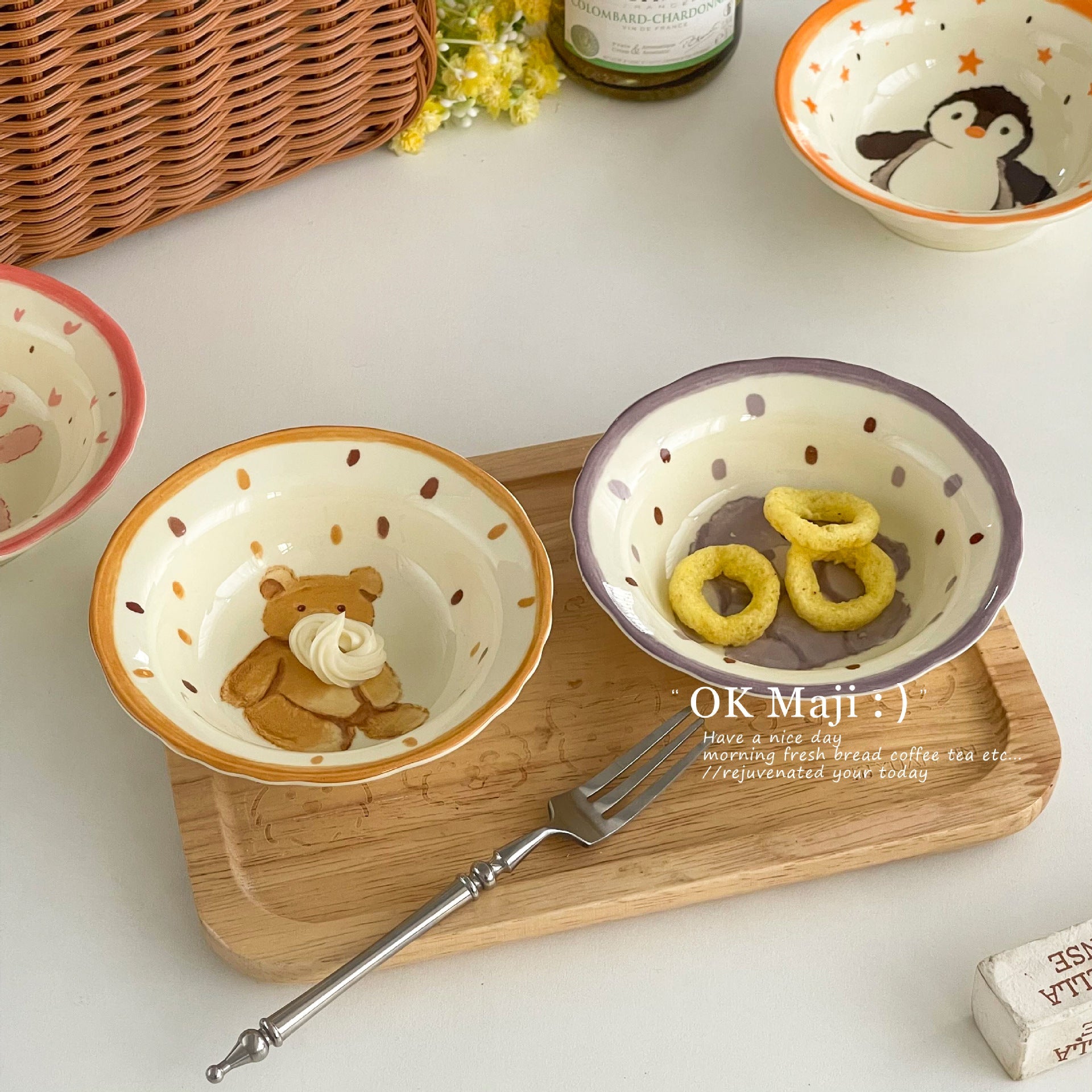 Cute Animal Ceramic Bowls – Perfect for Multiple Uses