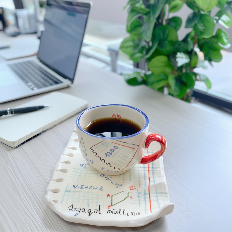 Math Notes Cup & Saucer