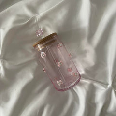 Crystal Bow Glass with Straw