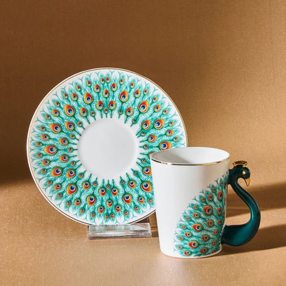 Classy Peacock Tea Set